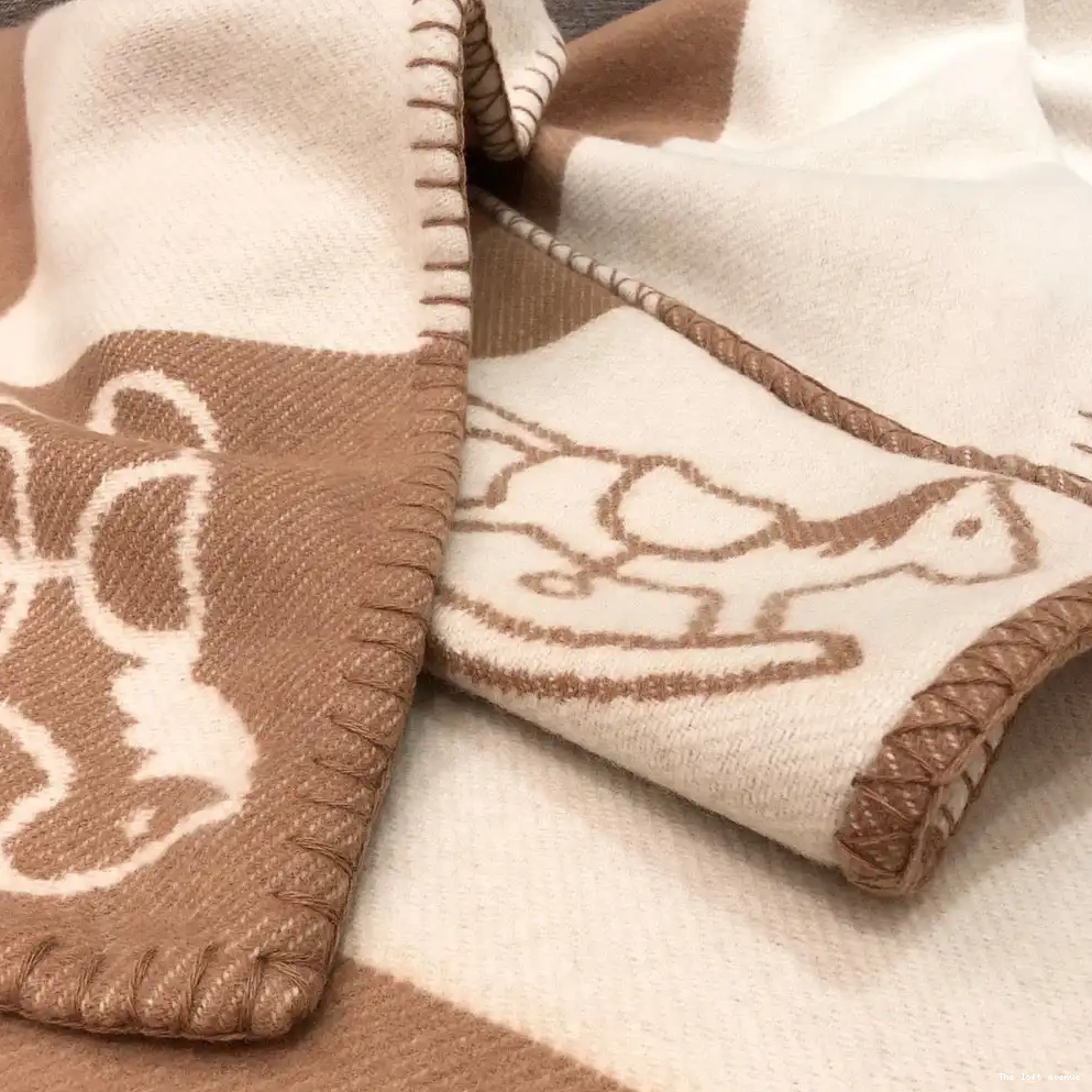 THROW HERMES BABY BLANKET WOOL ADADA AVALON 0702